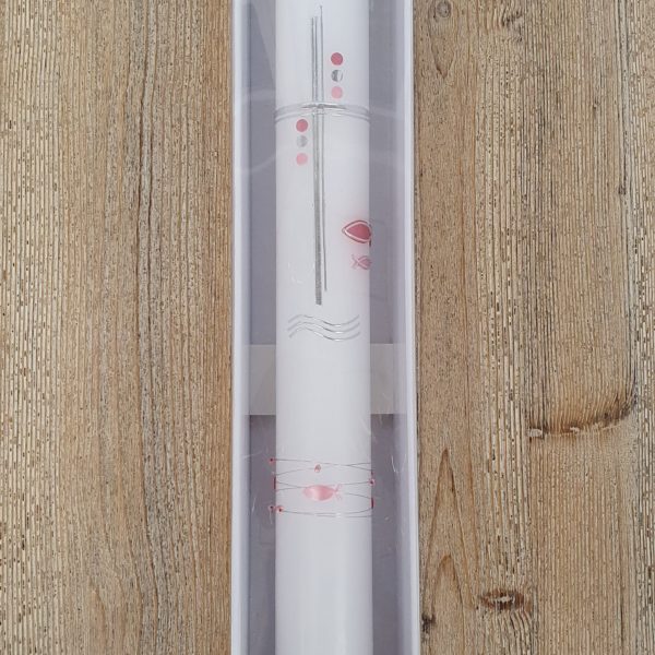 Taufkerze "Gemeinsam" rosa