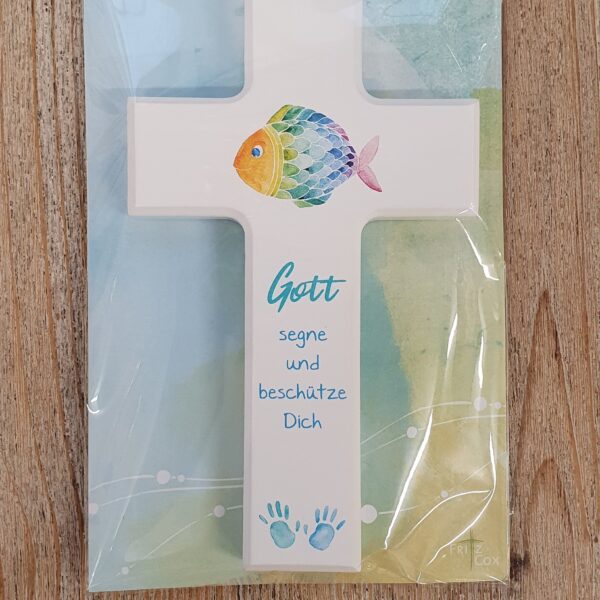 Holzkreuz "Gott segne & beschütze Dich"